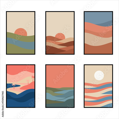 Modern Minimal Abstract Poster Set