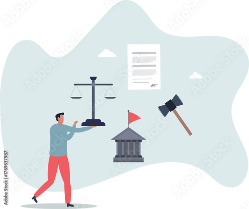 Legislation as result of enrolling, enacting or promulgating laws.Signed parliament decision document with legal authority rights .life and employment of people.