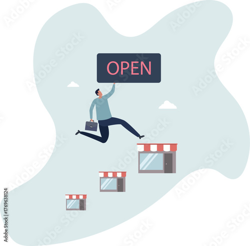 Expand storefront growing business, franchise license or business growth opportunity, marketing to improve retail store and achieve success.life and employment of people.