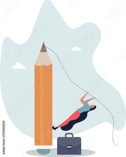 Creative challenge to reach goal and win business, idea, motivation and inspiration to achieve target concept.life and employment of people.