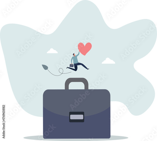 Work passion to motivate and inspire employee to achieve career success, love your job or happy and enjoy working dream job concept.life and employment of people.