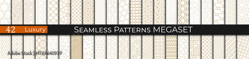 Golden Elegance – Luxurious Seamless Patterns for Refined Design Projects