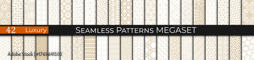 Golden Elegance – Luxurious Seamless Patterns for Refined Design Projects