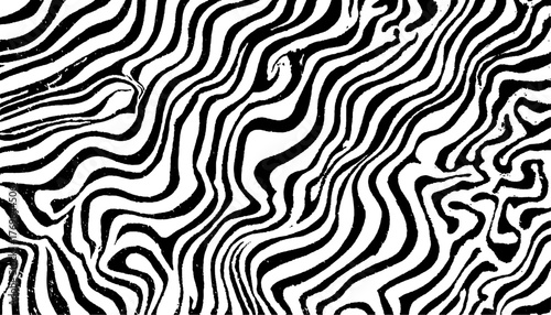 Black and white zebra abstract pattern white background. Zebra prints useful as a background. Seamless pattern with lines, vector background. Texture of zebra with dense lines. 