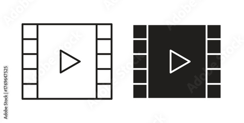 Add video icon simple flat trend modern graphic design abstract logotype