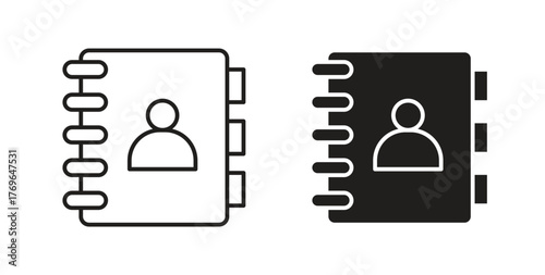 Address book icon simple flat trend modern graphic design abstract logotype