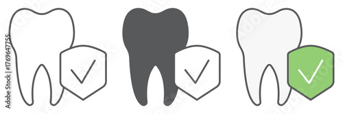 Dental insurance icon, medical and health, dental care sign, vector graphics, a linear pattern on a white background. editable stroke