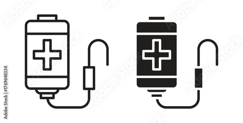 Blood transfusion icon simple flat trend modern graphic design abstract logotype