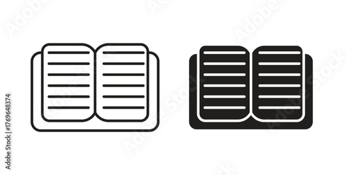 Book icon simple flat trend modern graphic design abstract logotype