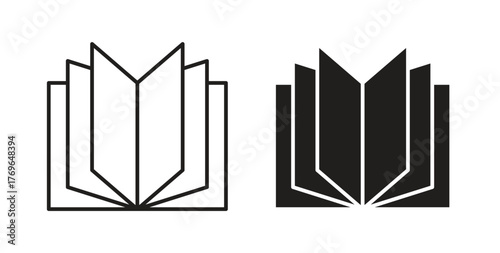 Book open icon simple flat trend modern graphic design abstract logotype