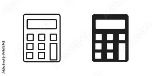 Calculator icon simple flat trend modern graphic design abstract logotype