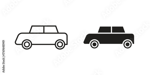 Car side view icon simple flat trend modern graphic design abstract logotype