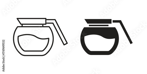 Coffee pot icon simple flat trend modern graphic design abstract logotype