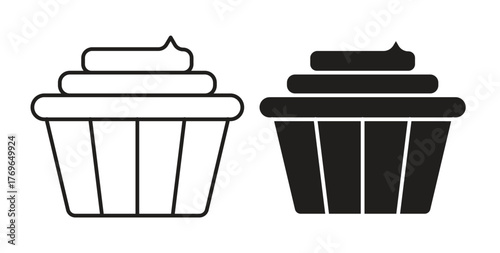 Cupcake icon simple flat trend modern graphic design abstract logotype