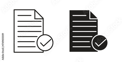 Document accept icon simple flat trend modern graphic design abstract logotype