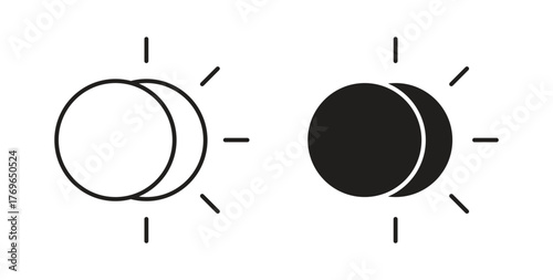 Eclipse icon simple flat trend modern graphic design abstract logotype