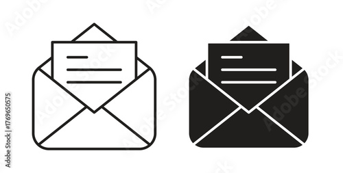 Envelope open icon simple flat trend modern graphic design abstract logotype