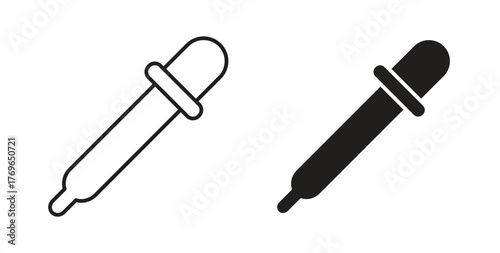 Eye dropper icon simple flat trend modern graphic design abstract logotype