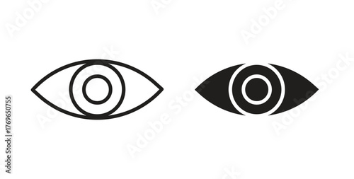 Eye icon simple flat trend modern graphic design abstract logotype
