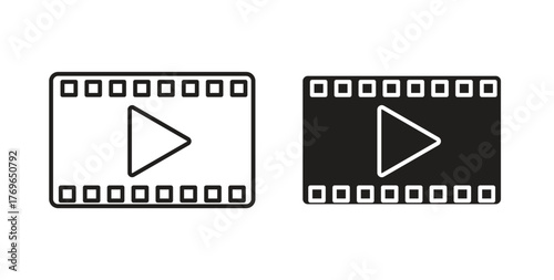 Film icon simple flat trend modern graphic design abstract logotype