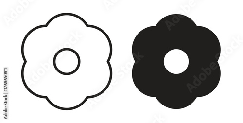 Flower icon simple flat trend modern graphic design abstract logotype
