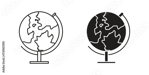 Globe icon simple flat trend modern graphic design abstract logotype