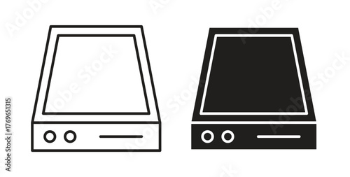 Hard Disk icon simple flat trend modern graphic design abstract logotype