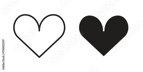 Heart icon simple flat trend modern graphic design abstract logotype