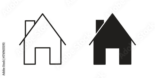 Home icon simple flat trend modern graphic design abstract logotype