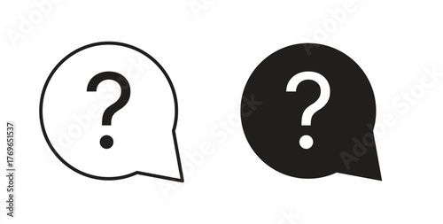 Interrogation icon simple flat trend modern graphic design abstract logotype