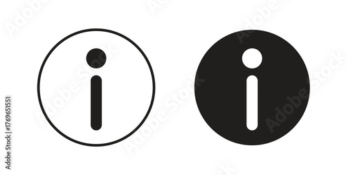 Info icon simple flat trend modern graphic design abstract logotype