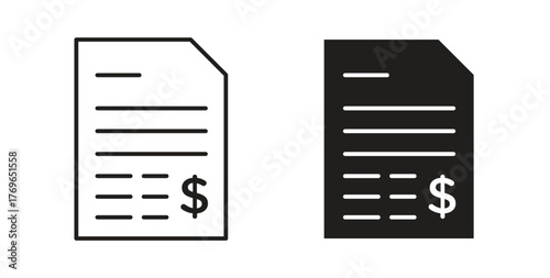 Invoice icon simple flat trend modern graphic design abstract logotype