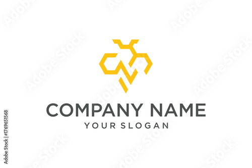 Modern Abstract Geometric Yellow Logo Design Template for Business Branding Free Download Modern Abstract Geometric Yellow Logo Design Template for Business Branding - GFXLoad