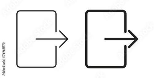 Log out icon simple flat trend modern graphic design abstract logotype