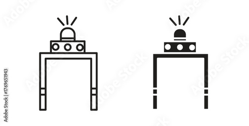 Metal detector icon simple flat trend modern graphic design abstract logotype