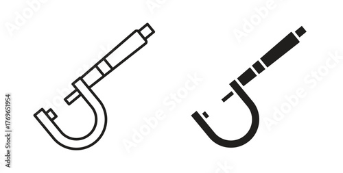 Micrometer icon simple flat trend modern graphic design abstract logotype