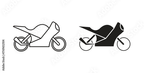 Motorcycle icon simple flat trend modern graphic design abstract logotype