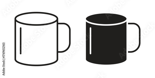 Mug icon simple flat trend modern graphic design abstract logotype
