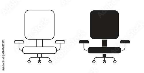 Office chair icon simple flat trend modern graphic design abstract logotype