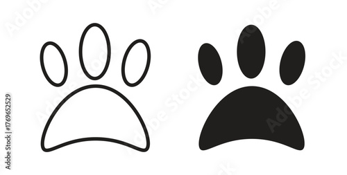 Paw icon simple flat trend modern graphic design abstract logotype
