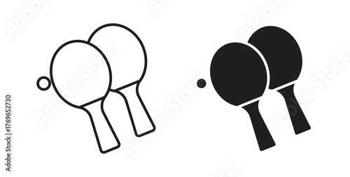Ping pong icon simple flat trend modern graphic design abstract logotype