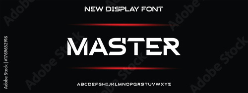 Design Modern abstract digital alphabet font. Minimal technology typography, Creative urban sport fashion futuristic font and with numbers. vector illustration.