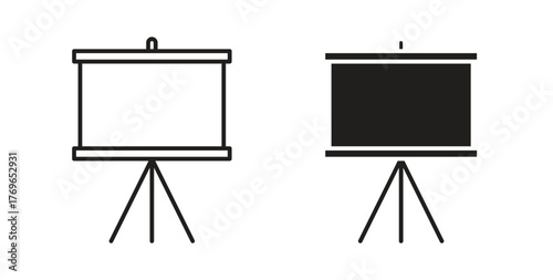 Presentation icon simple flat trend modern graphic design abstract logotype