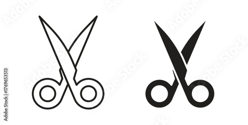 Scissors icon simple flat trend modern graphic design abstract logotype