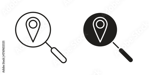 Search Location icon simple flat trend modern graphic design abstract logotype