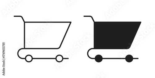 Shopping icon simple flat trend modern graphic design abstract logotype