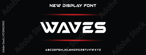 Minimal modern alphabet fonts for logo. Uppercase and lowercase Typography technology electronic digital future creative font. vector illustration