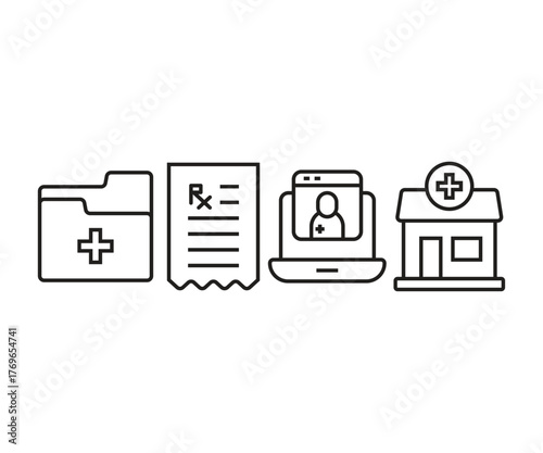 medical line icon vector illustration