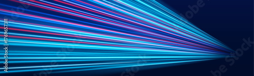 PNG futuristic urban road glowing with pink and blue streaks. Twisting neon trails enhance speed, motion, and energy flow. Ideal illustration for night city and digital technology concepts.