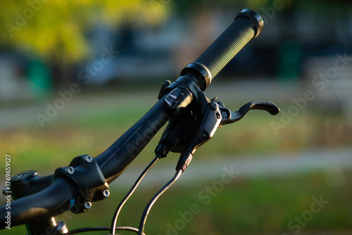 bicycle handlebars on the street